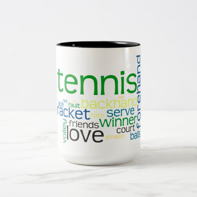 2 Couleurs Le tennis nomme la tasse (Centre)