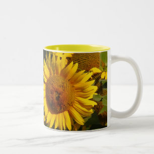 2 Couleurs Le tournesol fleurit la tasse florale de jardin