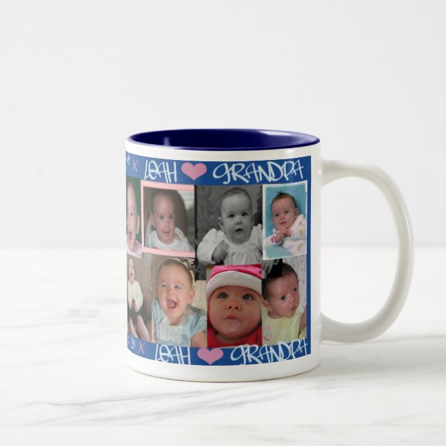 2 Couleurs Leah aime la tasse de café de grand-papa (Droit)
