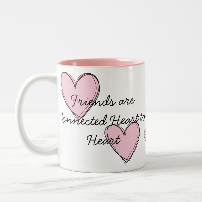 2 Couleurs Les amis sont tasse de café reliée (Gauche)