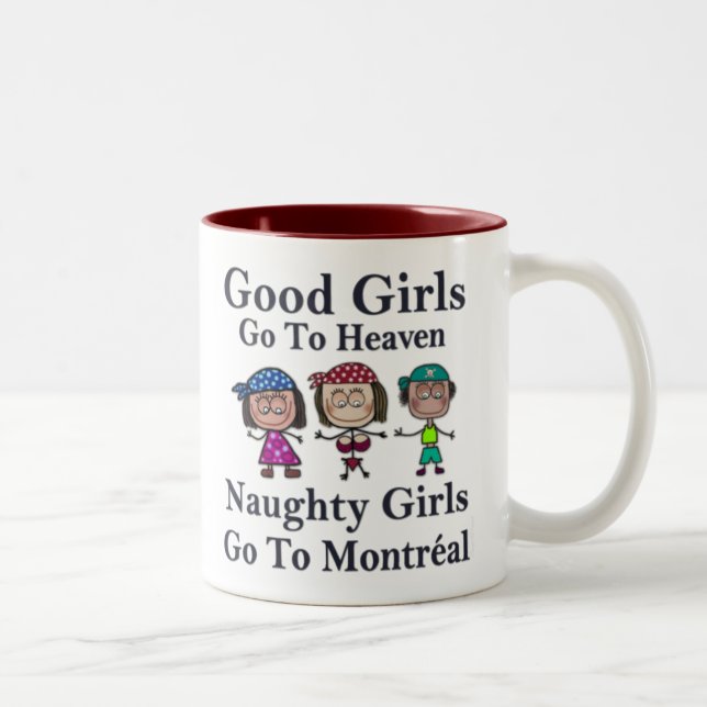 2 Couleurs Les bonnes filles vont à la tasse vilaine de (Droit)