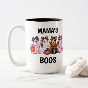 2 Couleurs Les Boos de Maman Tasse de café Halloween Ghosts