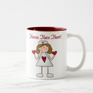 2 Couleurs Les infirmières ont la tasse de coeur