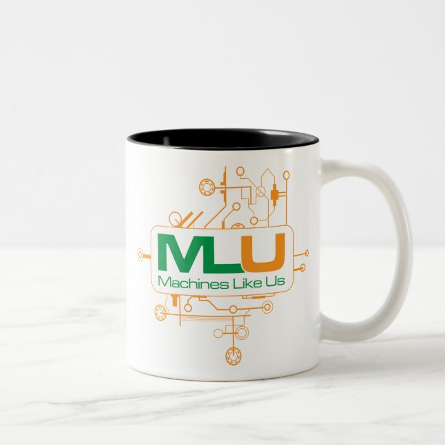 2 Couleurs Les machines nous aiment tasse de café (Droit)