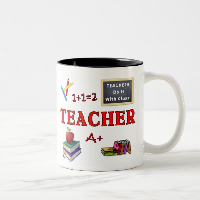 2 Couleurs Les professeurs de tasse de cadeau de professeur (Droit)