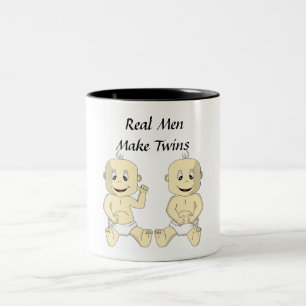 2 Couleurs Les vrais hommes font à des jumeaux la tasse de