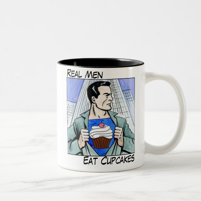2 Couleurs Les vrais hommes mangent la tasse de petits (Droit)