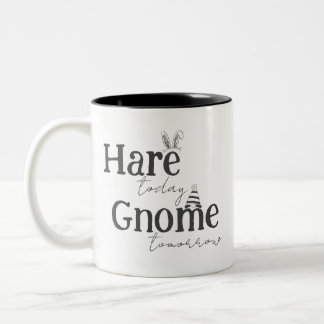 2 Couleurs Lièvre aujourd'hui, gnome demain Tasse à café