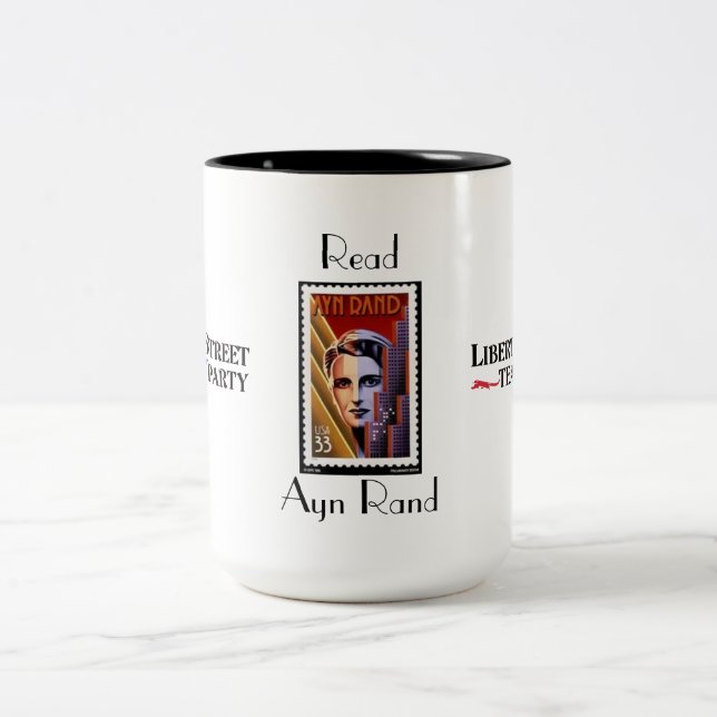 2 Couleurs Lisez la tasse d'Ayn Rand (Centre)