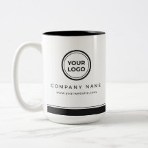 Logo personnalisé tasse de café entreprise noir bi