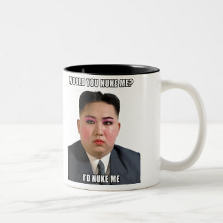 2 Couleurs L'ONU de Kim Jong me détruit tasse de Meme