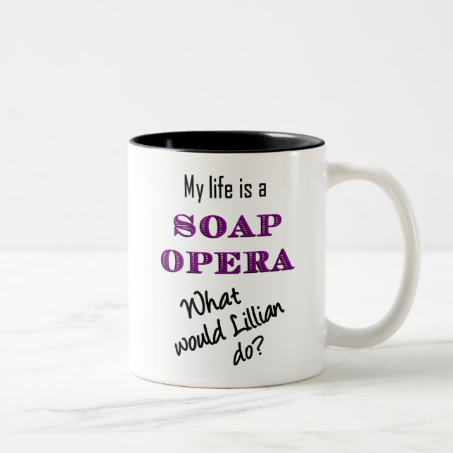 2 Couleurs Ma vie est tasse de Lillian de feuilleton (Droit)