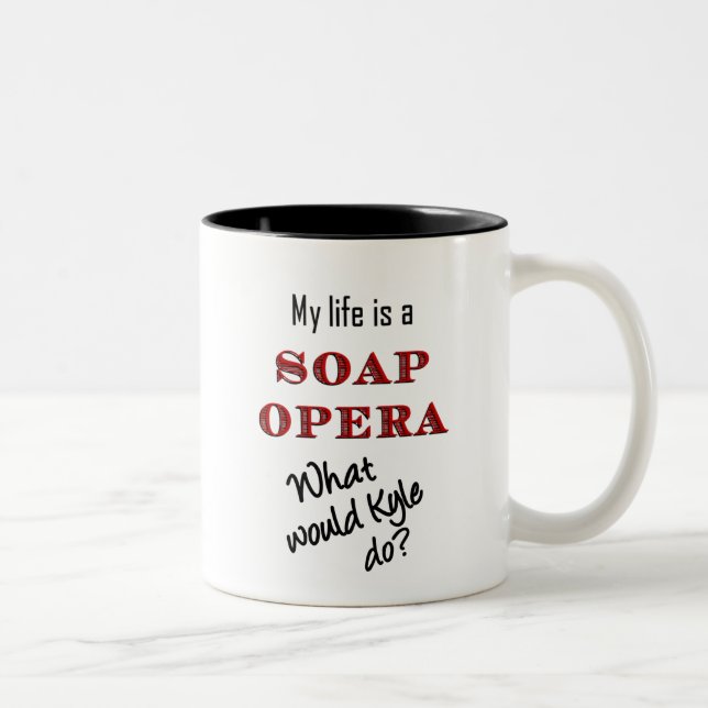 2 Couleurs Ma vie est une tasse de Kyle de feuilleton (Droit)