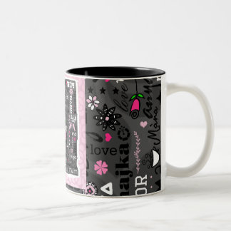 2 COULEURS MAMAN DANS LA TASSE DIFFÉRENTE DE LANGUES