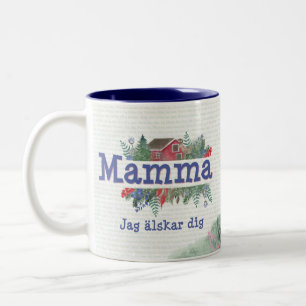 2 Couleurs Mamma suédoise Jag älskar creuser une tasse de c