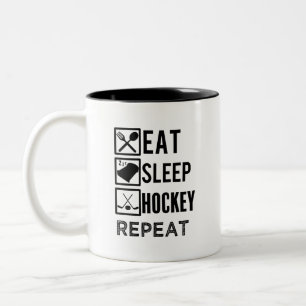 2 Couleurs Mangez la tasse de l'hockey des hommes drôles de