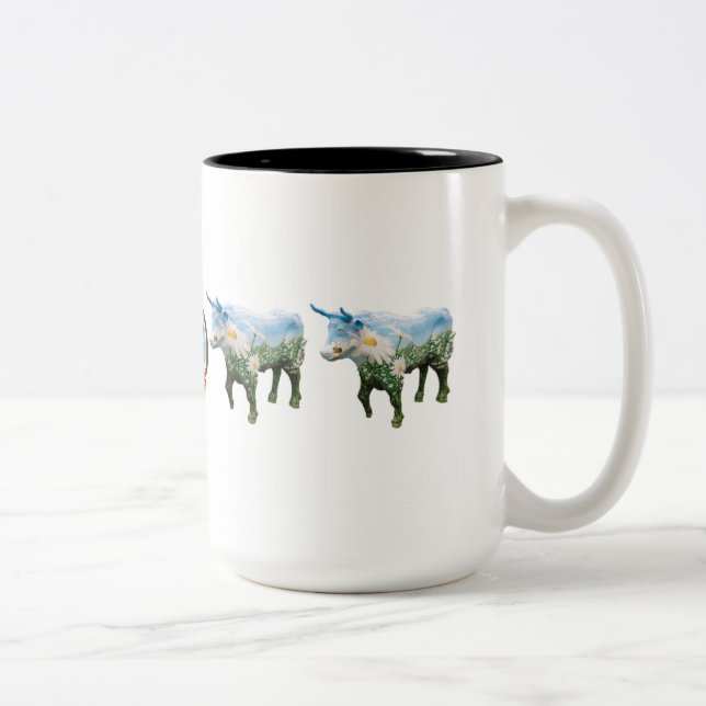 2 Couleurs "Marguerite" tasse de 15 onces (Droit)