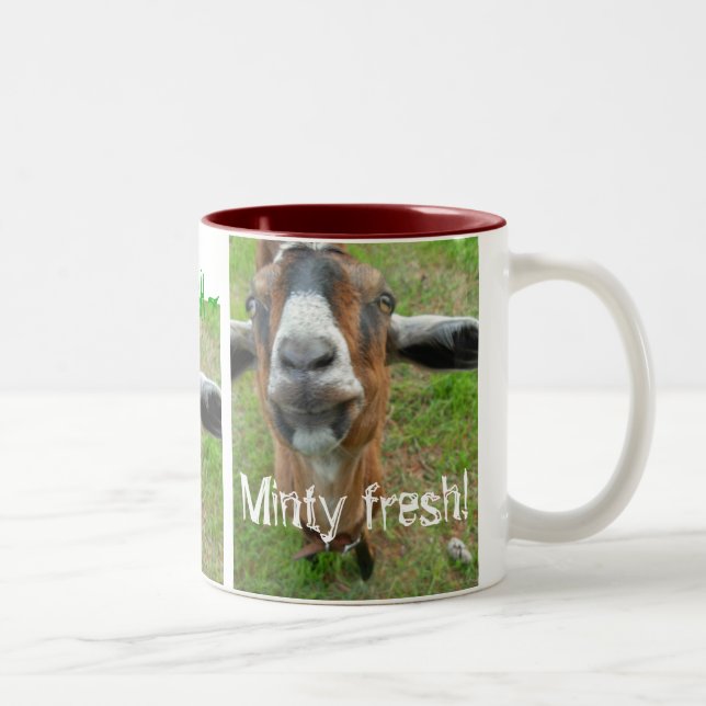 2 Couleurs Mariah la chèvre - tasse fraîche de menthe (Droit)