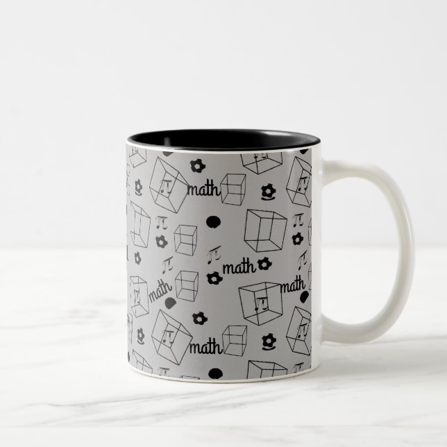 2 Couleurs Math Motif tasse à café (Droit)