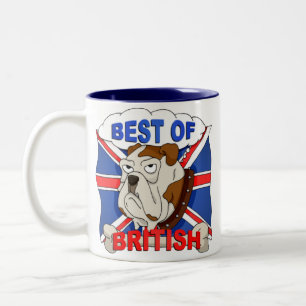 2 Couleurs Meilleur de tasse britannique de bouledogue de