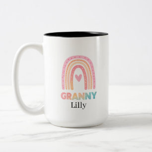 2 Couleurs Meilleure tasse arc-en-ciel personnalisée pour gra