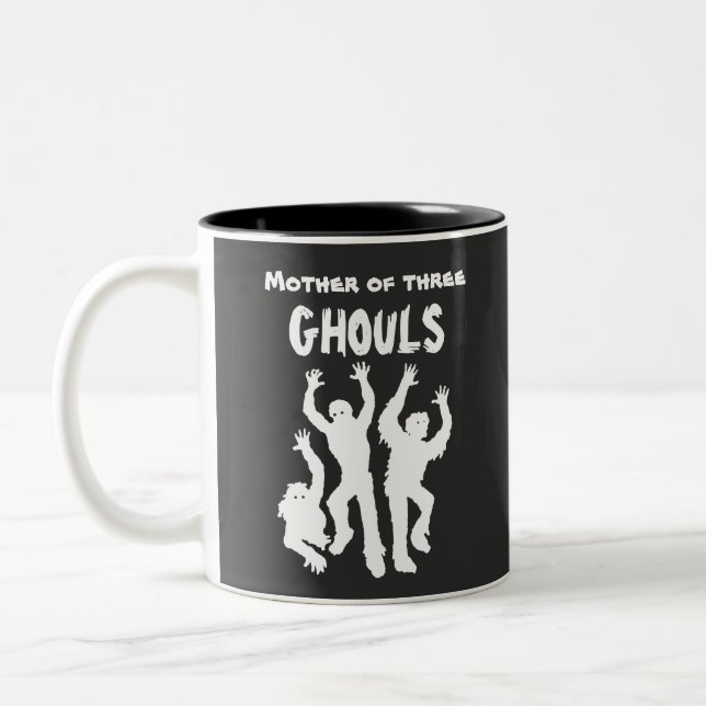 2 Couleurs Mère de trois goules tasse de café drôle d'Hallowe (Gauche)