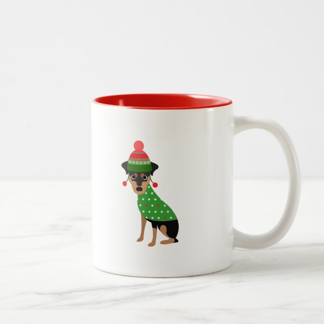 2 Couleurs Mini tasse de Noël de Pin (Droit)
