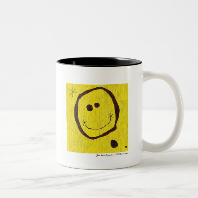 2 Couleurs miro face heureuse tasse (Droit)