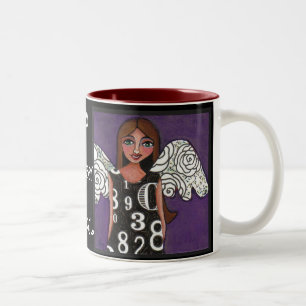2 Couleurs MON ANGE CHANCEUX - tasse bénie d'ange