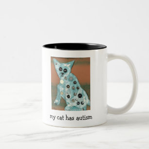 2 Couleurs Mon chat a la tasse d'autisme