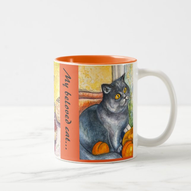 2 Couleurs Mon chat aimé - tasse de café (Droit)