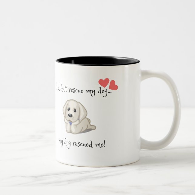 2 Couleurs Mon chien m'a secouru tasse (Droit)