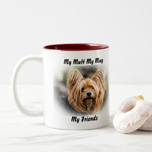 2 Couleurs Mon clébard ma tasse mes amis. (Avec donut)