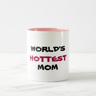 2 Couleurs MONDE, LE PLUS CHAUD, tasse de café de MAMAN