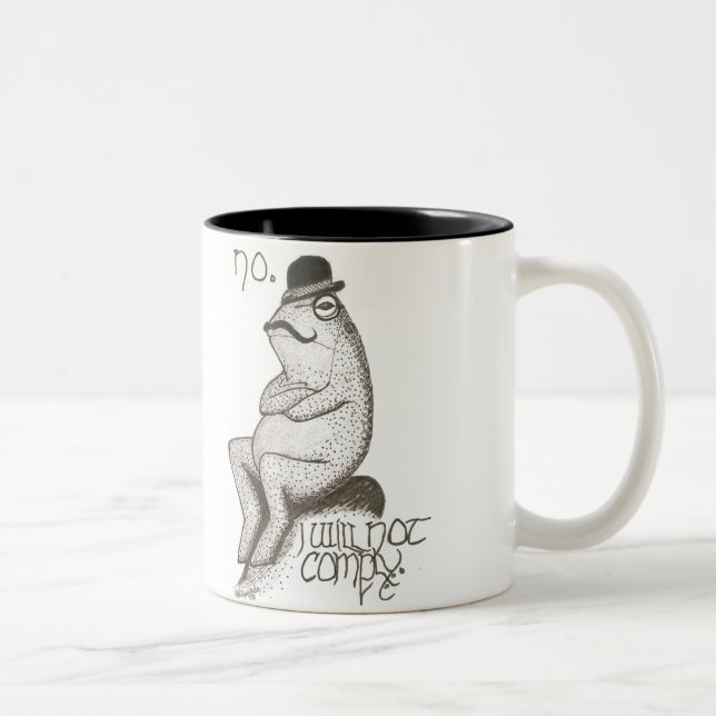 2 Couleurs "Monsieur provoquant" 15 onces. Tasse de café (Droit)