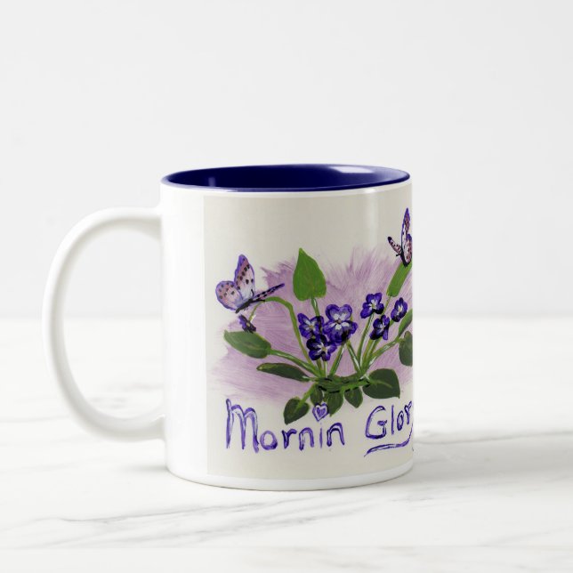2 Couleurs Mornin' Glory tasse par JML Paint (Gauche)