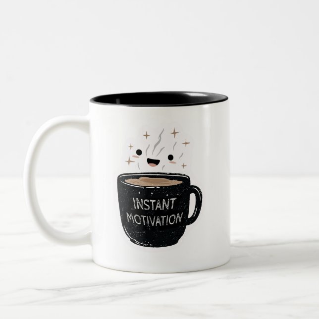 2 Couleurs Motivation Instantanée – Tasse de Café Mignonne Ka (Gauche)