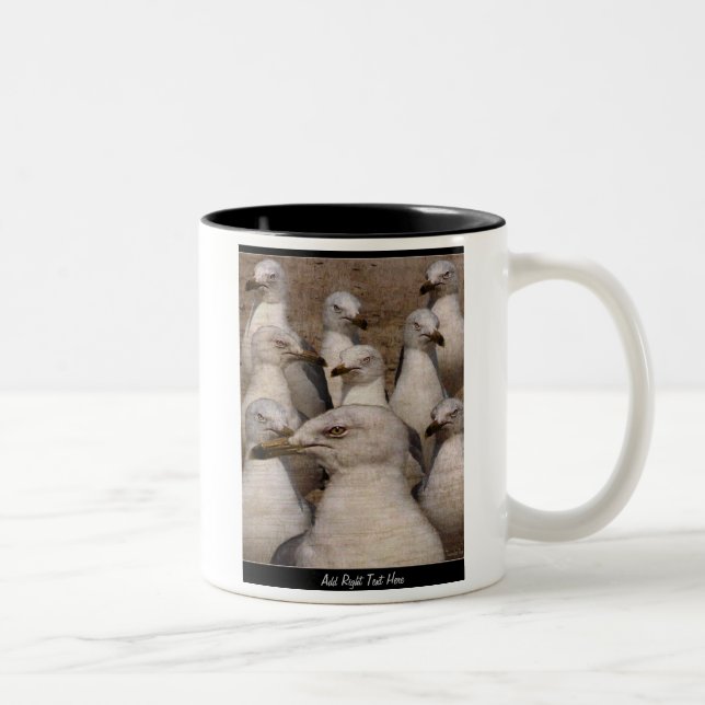 2 Couleurs Mouettes avides de Scavaging - TASSE FAITE SUR (Droit)