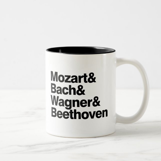 2 Couleurs Musique classique - tasse drôle de bande de (Droit)