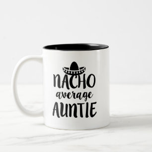2 Couleurs Nacho moyenne Tante café tasse cadeau tante