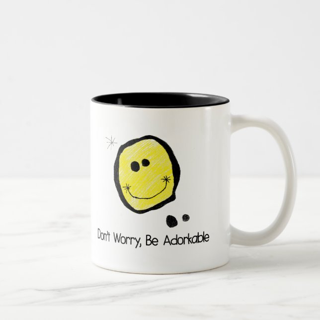 2 Couleurs Ne t'inquiète pas, sois adorable tasse (Droit)