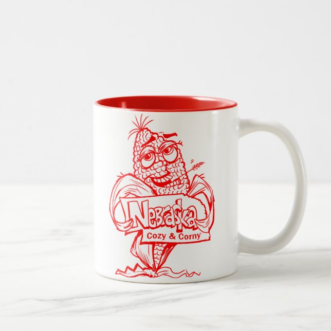 2 Couleurs NEBRASKA tasse à café confortable et cornée (Droit)