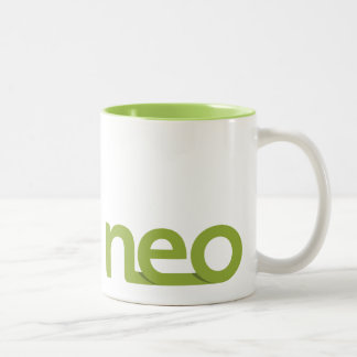 2 Couleurs Néo- tasse verte de logo