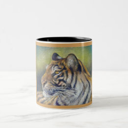 2 Couleurs Noir de tigre tasse à deux tons de 11 onces