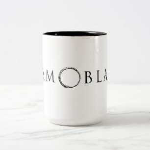 2 Couleurs Noir d'équipe - tasse de café blanc de deux tons