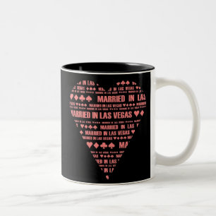 2 Couleurs Noir et rouge mariés dans la tasse de Las Vegas