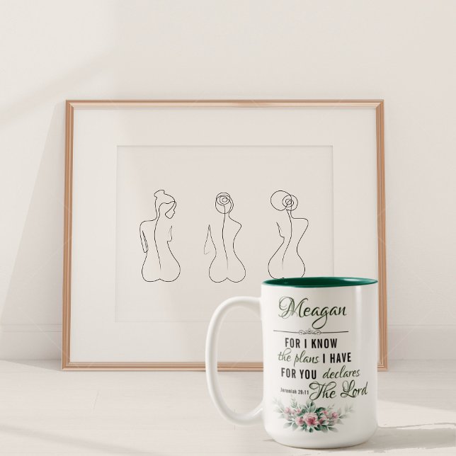 2 Couleurs Nom personnalisé tasse à café : Jeremiah 29:11 (Créateur téléchargé)