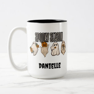 2 Couleurs Nom personnalisé tasse saison éffrayante, tasse Ha
