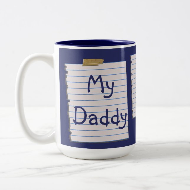 2 Couleurs Notes d'amour pour la tasse de papa (Gauche)