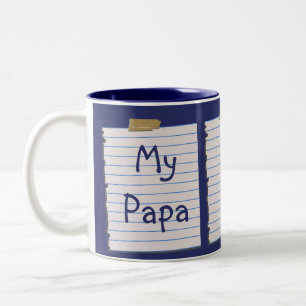 2 Couleurs Notes d'amour pour la tasse de papa
